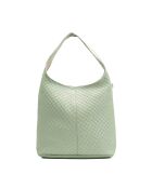 Bolso de hombro Vicky de piel verde - 40x32x15cm