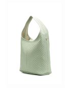 Bolso de hombro Vicky de piel verde - 40x32x15cm