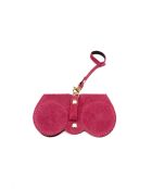 Porte lunettes en cuir Samy fushia - 15x8x1cm