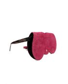 Porte lunettes en cuir Samy fushia - 15x8x1cm