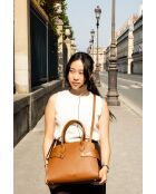 Luzd Schultertasche aus kamelfarbenem Leder - 31X24X16cm