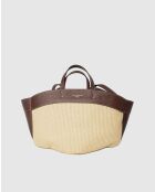 Sac à main en cuir Malta moka - 45x23x18cm