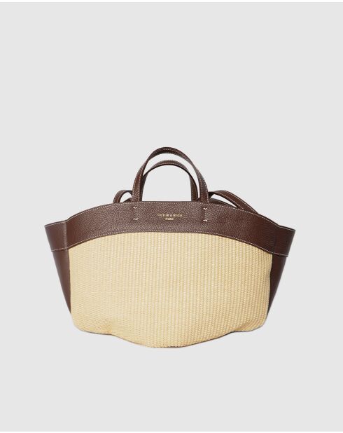 Sac à main en cuir Malta moka - 45x23x18cm