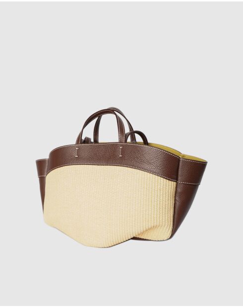 Sac à main en cuir Malta moka - 45x23x18cm