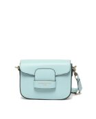 Borsa a tracolla Eliane in pelle azzurra - 24x16x6cm
