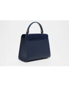 Shak marineblauwe leren handtas - 23,5x20x10cm
