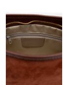 Mia camel leren schoudertas - 28x17x8cm