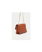 Clea camel leren schoudertas - 26x18x9,5cm