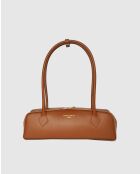 Zhora Schultertasche aus kamelfarbenem Leder - 32x11x10cm