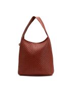 Schultertasche Vicky aus Terrakottaleder, 40 x 32 x 15 cm
