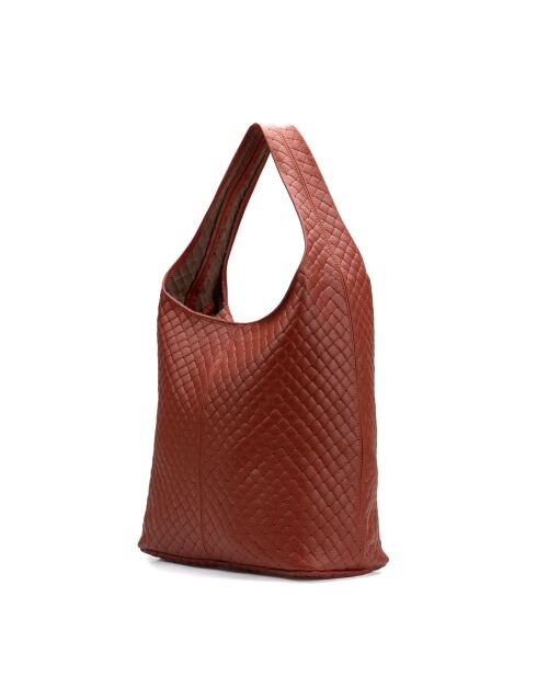Schultertasche Vicky aus Terrakottaleder, 40 x 32 x 15 cm