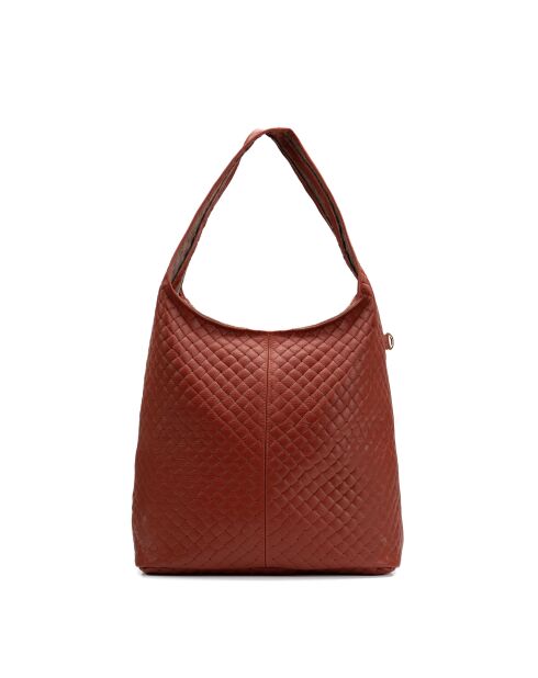 Schultertasche Vicky aus Terrakottaleder, 40 x 32 x 15 cm