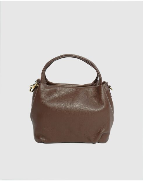 Mao Schultertasche aus Mokka-Leder - 24x13x19cm