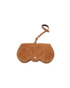 Samy camel leren brillenhouder - 15x8x1cm