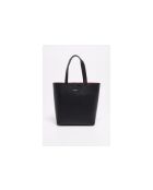 Große schwarze Lederhandtasche - 32x40x13cm