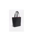 Große schwarze Lederhandtasche - 32x40x13cm