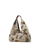 Lya Schultertasche aus Leder mit Kamelmuster - 58x50x2cm