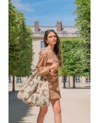 Lya Schultertasche aus Leder mit Kamelmuster - 58x50x2cm
