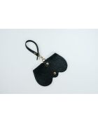 Moly zwarte leren brillenhouder - 15x8x2cm