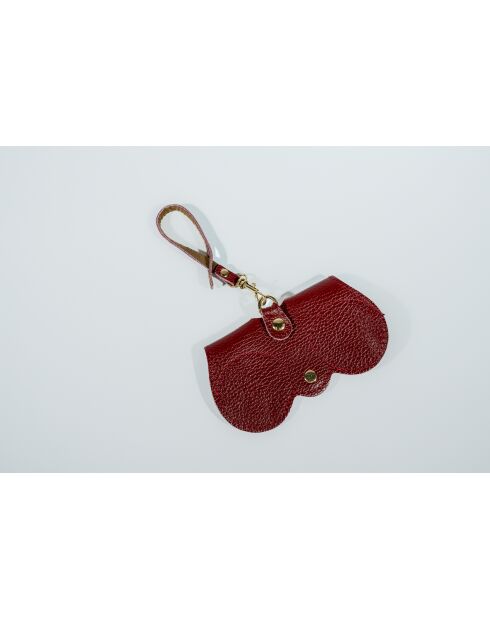 Moly bordeaux leren brillenhouder - 15x8x2cm