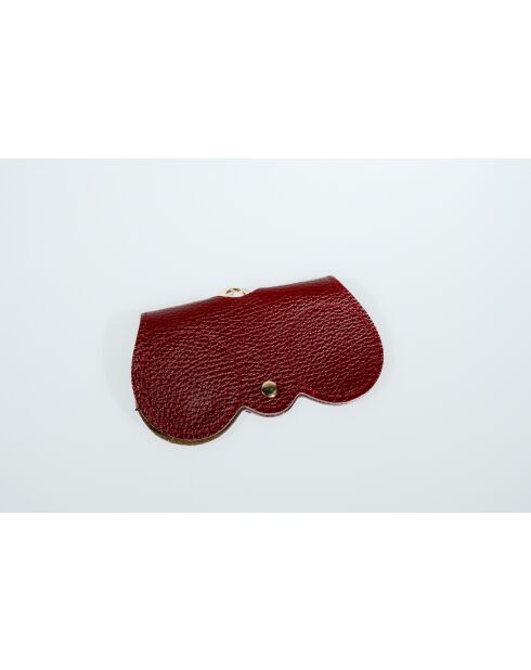 Moly bordeaux leren brillenhouder - 15x8x2cm