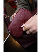 Moly bordeaux leren brillenhouder - 15x8x2cm
