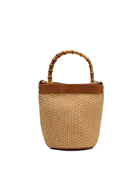 Talin camel leren schoudertas - 25x24x17,5cm
