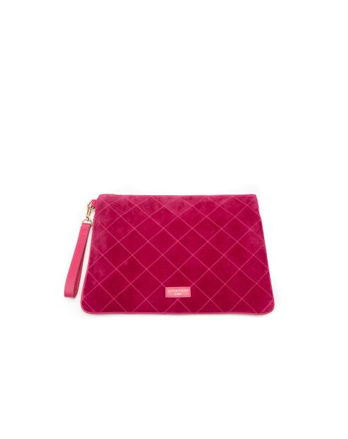 Pochette en cuir Clay fushia - 38.5x29x2cm