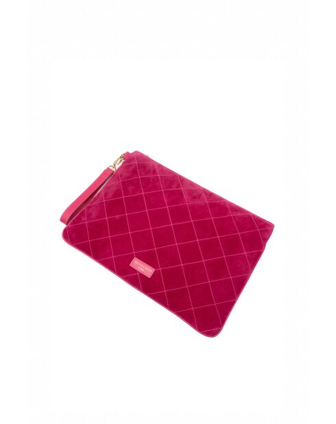Pochette en cuir Clay fushia - 38.5x29x2cm