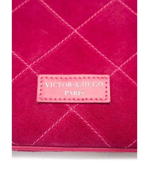 Pochette en cuir Clay fushia - 38.5x29x2cm