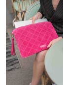 Pochette en cuir Clay fushia - 38.5x29x2cm