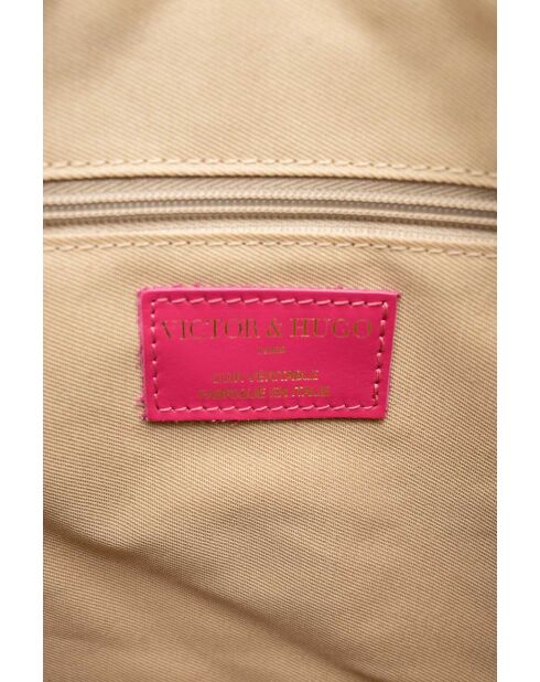 Pochette en cuir Clay fushia - 38.5x29x2cm