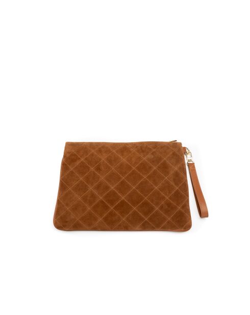 Pochette en cuir Clay terracotta - 38.5x29x2cm