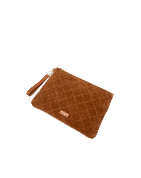 Pochette en cuir Clay terracotta - 38.5x29x2cm