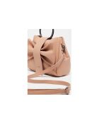 Handtasche Alix aus nudefarbenem Leder - 25x20x10cm