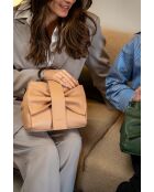 Handtasche Alix aus nudefarbenem Leder - 25x20x10cm