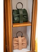 Handtasche Alix aus nudefarbenem Leder - 25x20x10cm