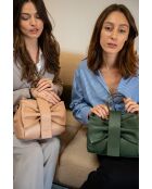 Handtasche Alix aus nudefarbenem Leder - 25x20x10cm