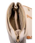 Rania leren schoudertas beige/camel - 28x20x10cm