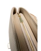 Rania leren schoudertas beige/camel - 28x20x10cm
