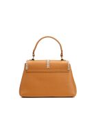 Rania leren schoudertas camel/beige - 28x20x10cm