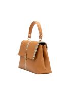Rania leren schoudertas camel/beige - 28x20x10cm