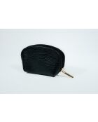 Wendy zwarte leren portemonnee - 12x7x3cm
