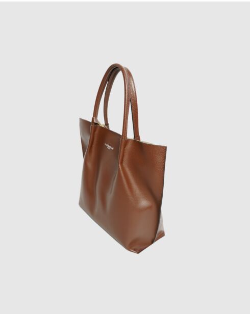 Handtasche aus Lava Mokka-Leder - 32x32x10cm