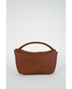 Bruine leren schoudertas Arly - 23x13x8cm