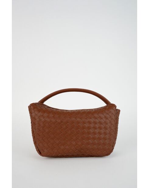 Bruine leren schoudertas Arly - 23x13x8cm