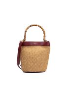 Borsa a tracolla Talin in pelle bordeaux - 25x24x17,5cm