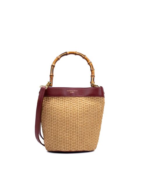 Borsa a tracolla Talin in pelle bordeaux - 25x24x17,5cm