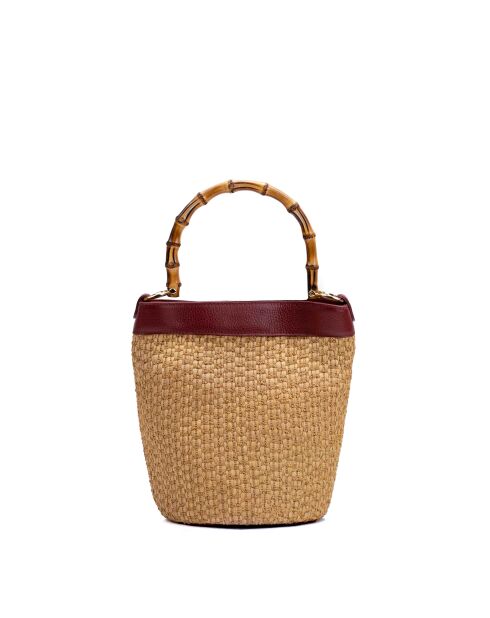 Borsa a tracolla Talin in pelle bordeaux - 25x24x17,5cm