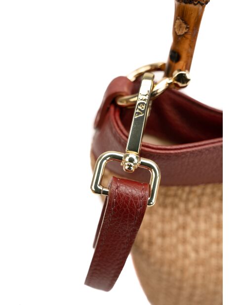 Borsa a tracolla Talin in pelle bordeaux - 25x24x17,5cm